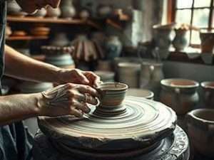 Handcrafted production of a ceramic bowl at Arte in Ceramica, a Made in Italy company