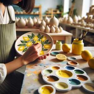 ceramic decoration at the Made in Italy company Ceramic Art